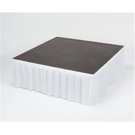 Kwik-Covers Kwik Covers KSS1612-W 100 Percent Polyester High Kwik-Stage Skirt - White KSS1612-W